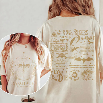 Basgiath War College T-Shirt | Fourth Wing Fantasy Tee