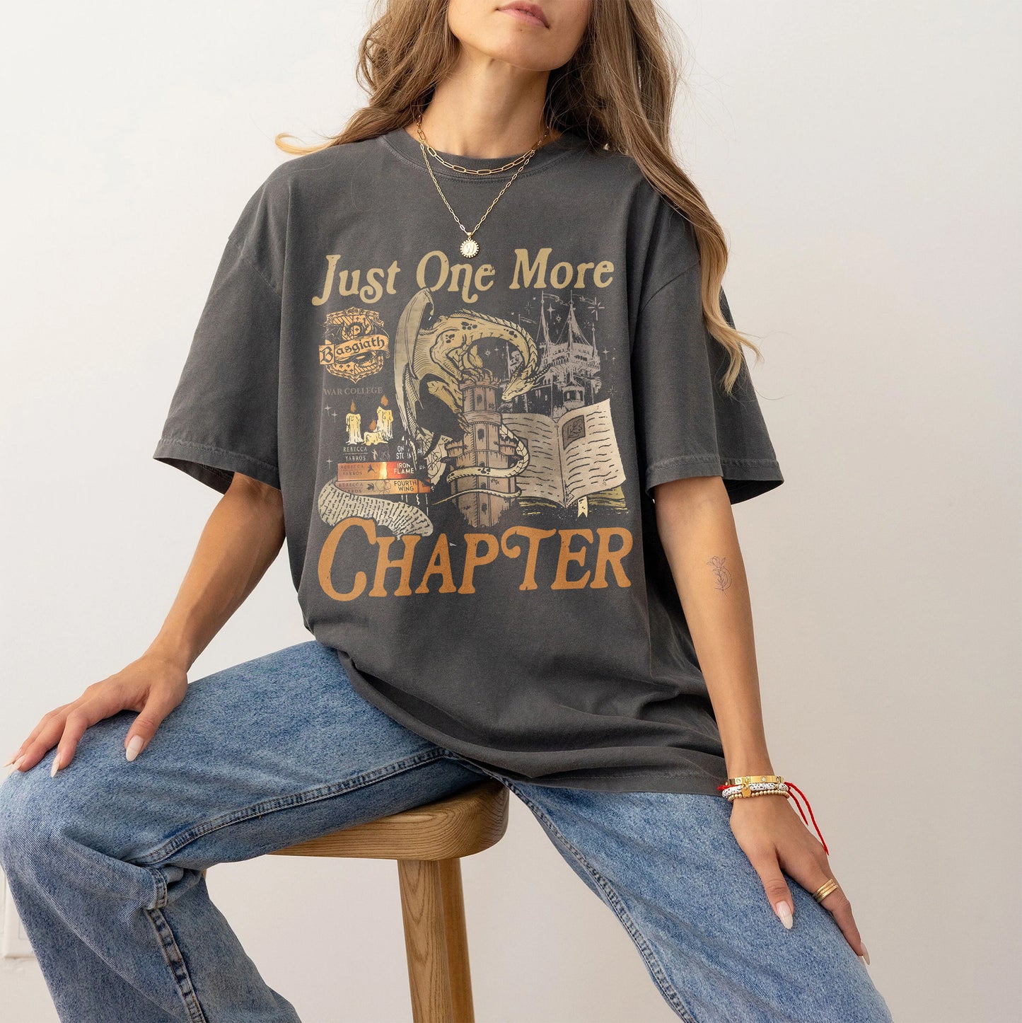 Fourth Wing Comfort Colors T-Shirt – Just One More Chapter Book Tee