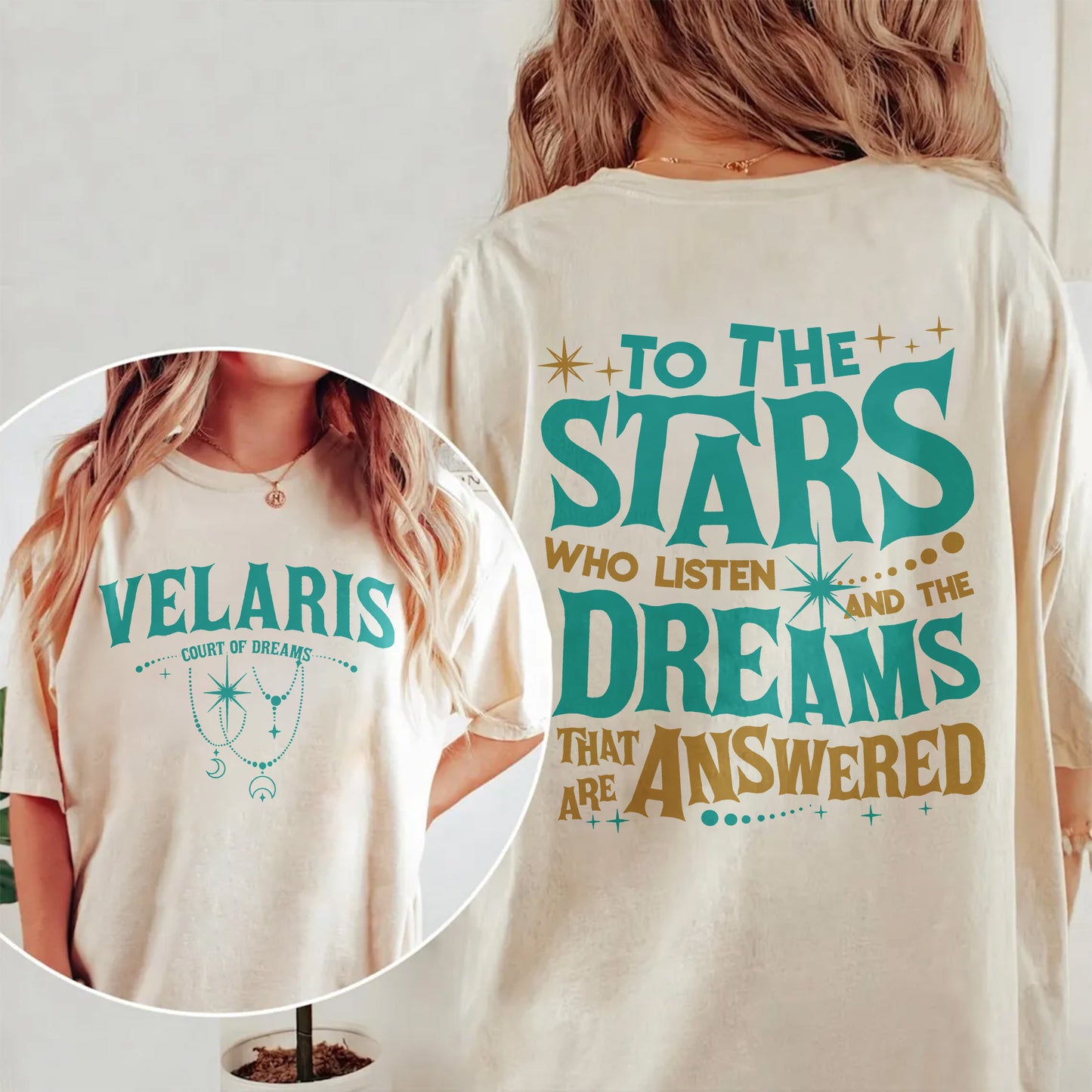 Velaris Court of Dreams Comfort Colors T-Shirt – ACOTAR Star Quote Tee