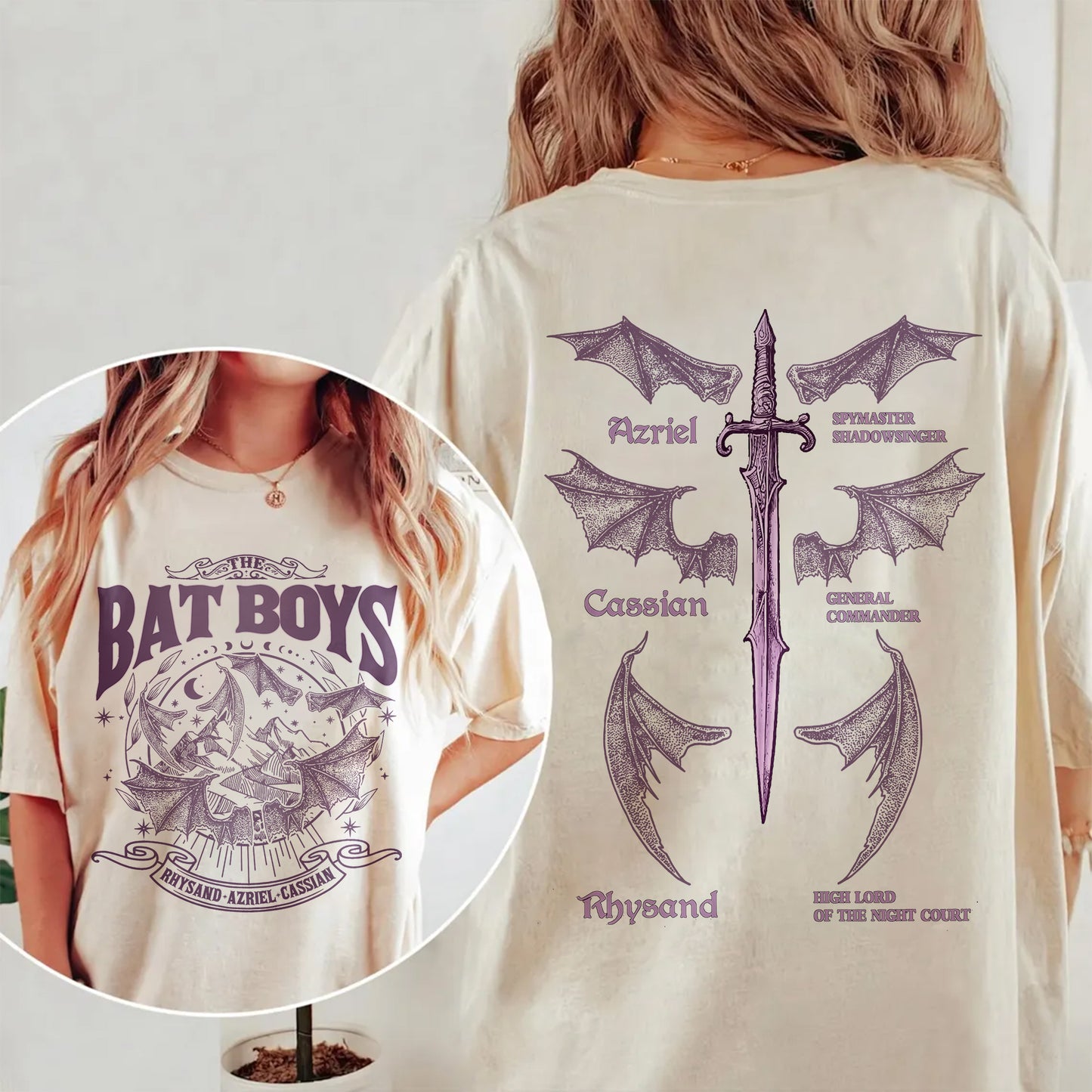 The Bat Boys Comfort Colors T-Shirt – Night Court Sword & Wings Edition