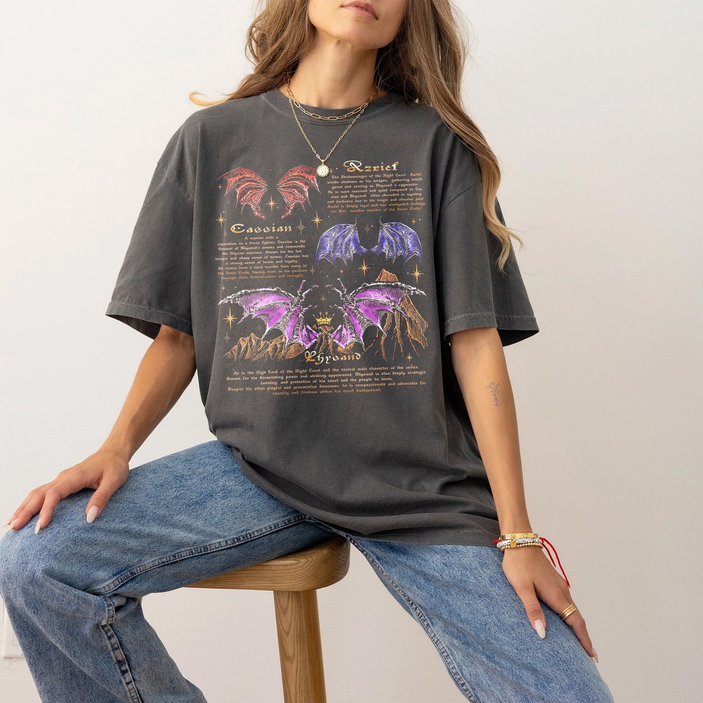 Night Court Bat Boys Comfort Colors T-Shirt – Rhysand, Azriel & Cassian
