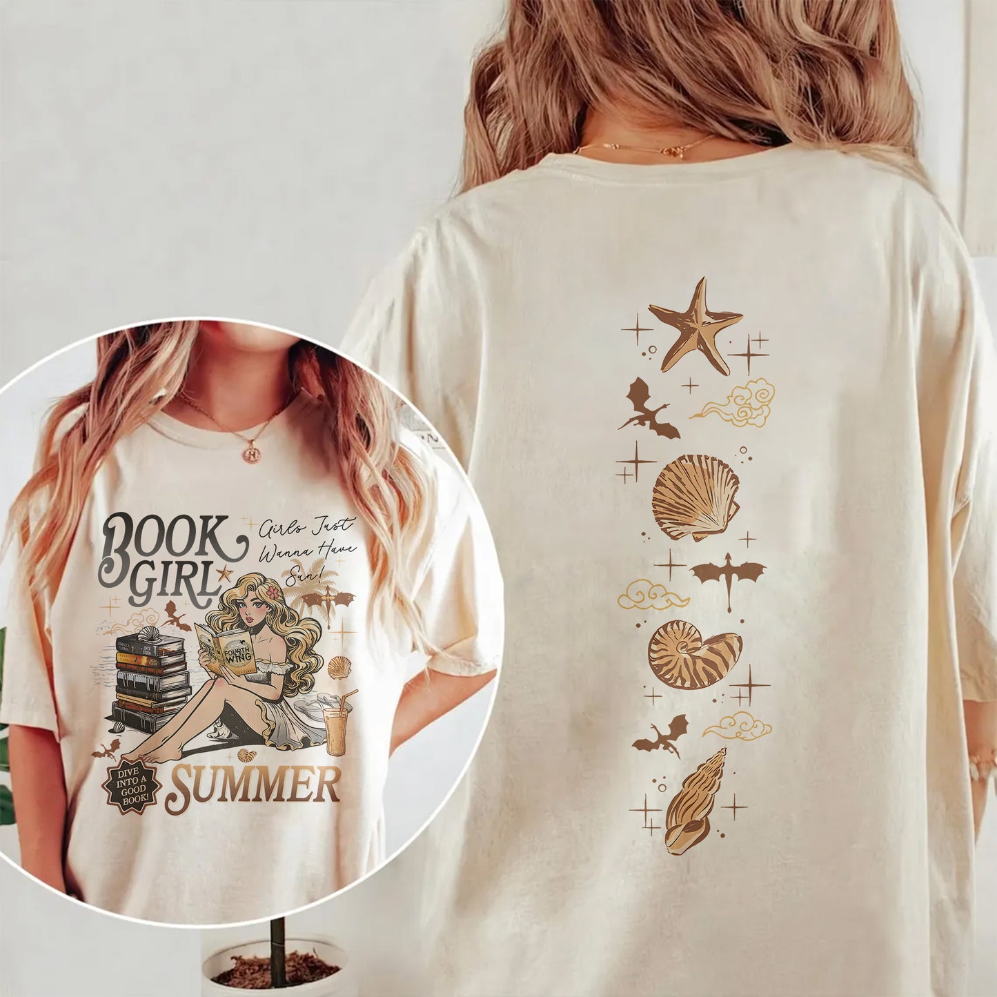Fourth Wing Book Girl Summer Tee – Comfort Colors Edition