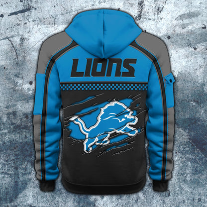 Detroit LionsHoodie Half Zipper Custom Your Name EHIVM-06242639