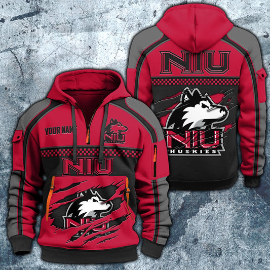 Northern Illinois HuskiesHoodie Half Zipper Custom Your Name EHIVM-07092718