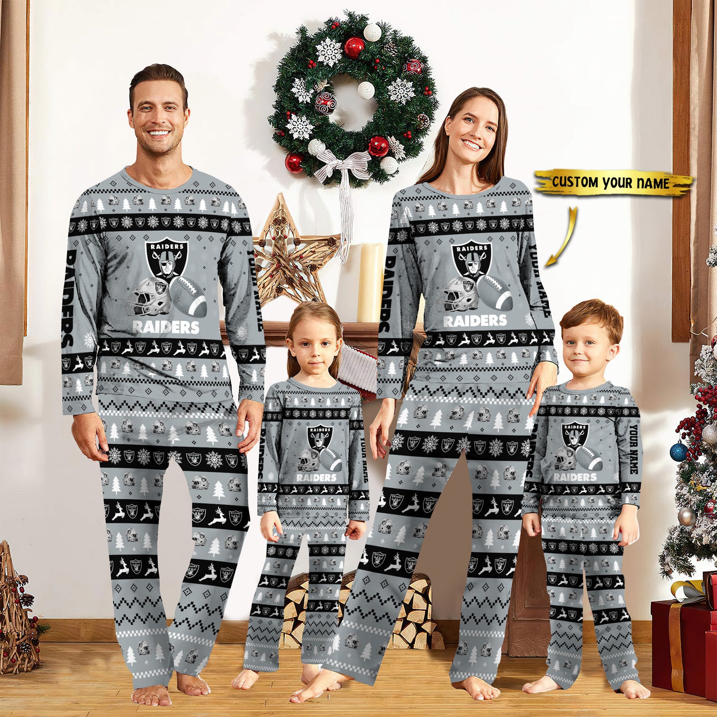 Las Vegas Raiders Pajamas Custom Your Name 2026 Versions, Christmas Gift EHIVM-52580