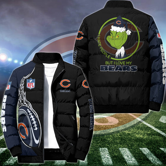 Chicago Bears Puffer Jacket Custom Your Name, Sport Jacket   EHIVM-53002