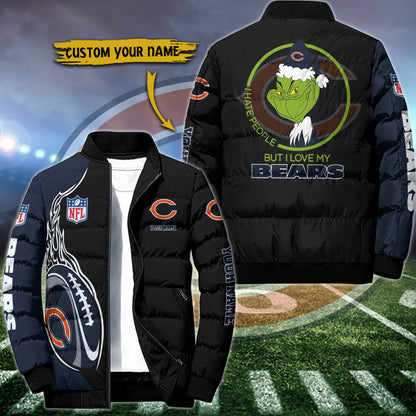 Chicago Bears Puffer Jacket Custom Your Name, Sport Jacket   EHIVM-53002