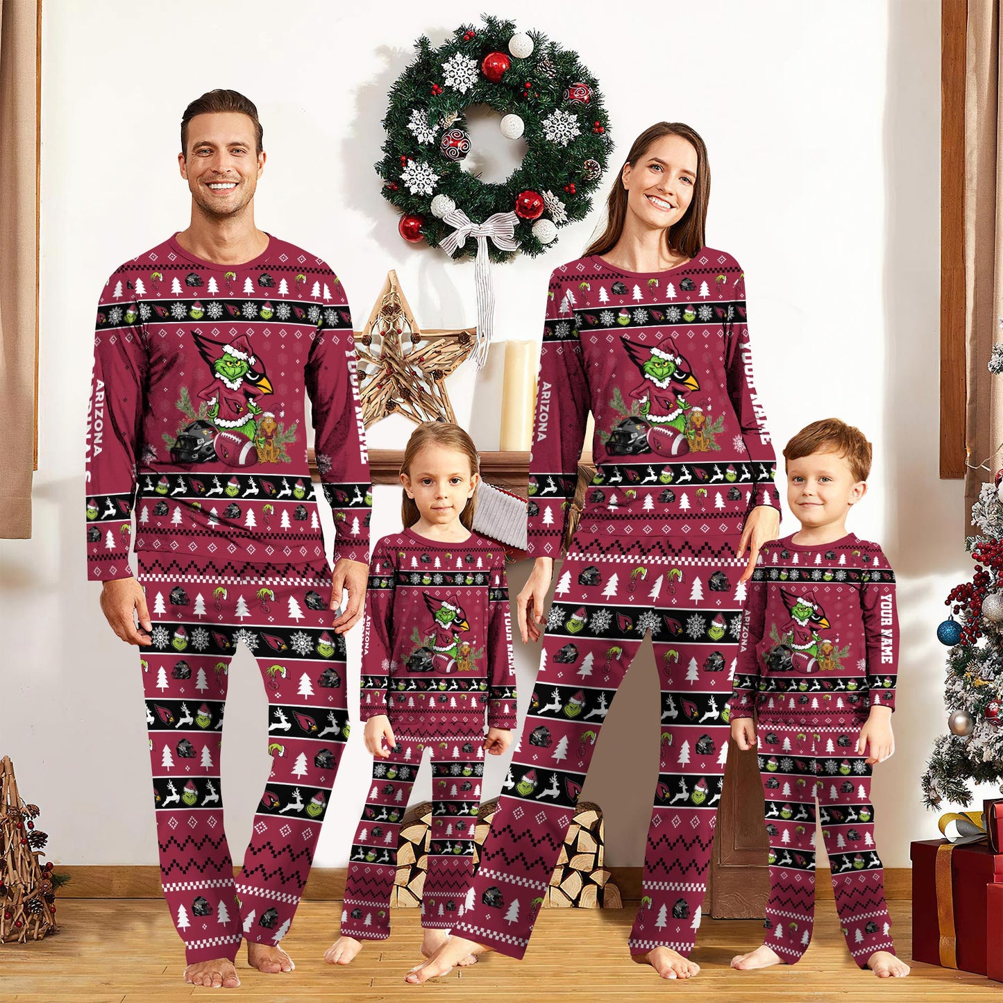 Arizona Cardinals Pajamas Set Custom Your Name 2026 Versions, Christmas Gift EHIVM-53227