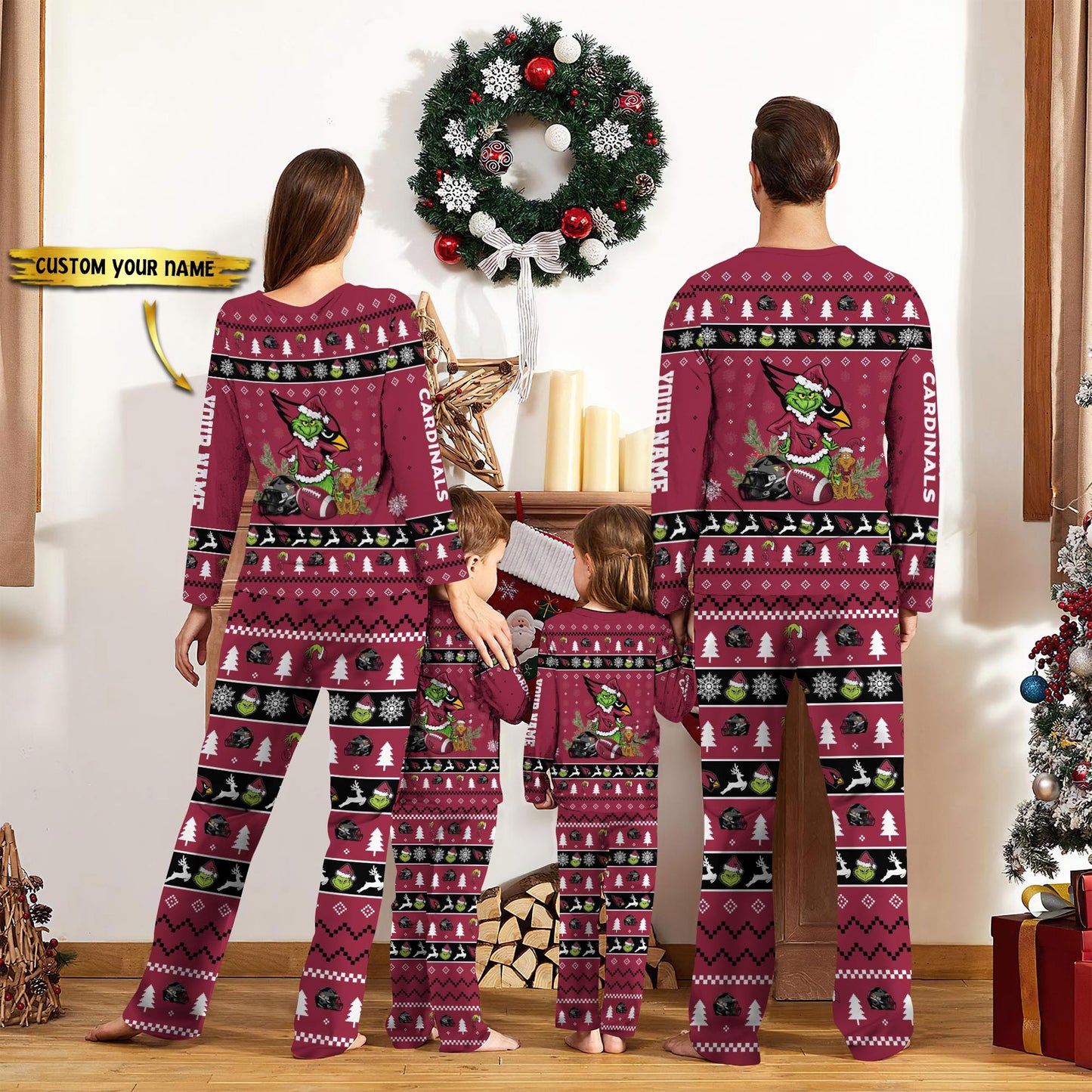 Arizona Cardinals Pajamas Set Custom Your Name 2026 Versions, Christmas Gift EHIVM-53227