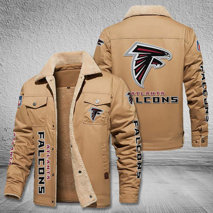 Atlanta Falcons Fleece Lined Cargo Jacket Custom Your Name 2026 Version, Sport Fleece Jacket EHIVM-53615