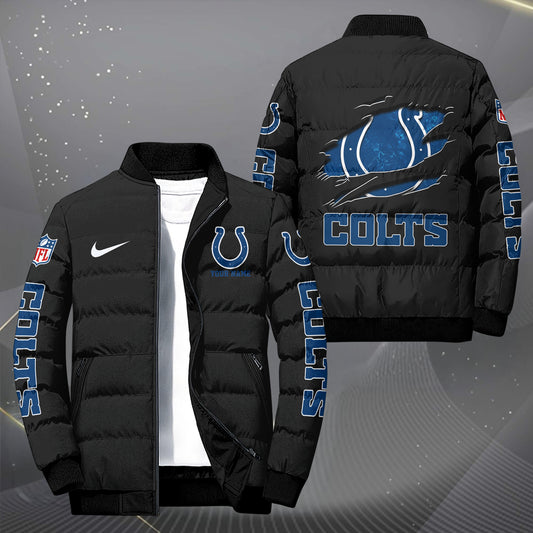Indianapolis Colts Puffer Jacket Custom Your Name, Sport Jacket, FootBall Fan Gifts EHIVM-62479