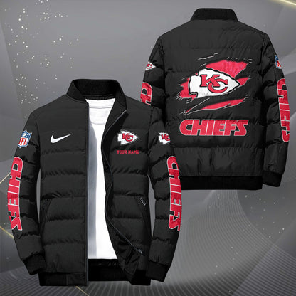 Kansas City Chiefs Puffer Jacket Custom Your Name, Sport Jacket, FootBall Fan Gifts EHIVM-62479