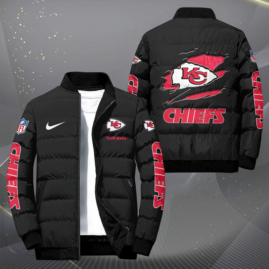 Kansas City Chiefs Puffer Jacket Custom Your Name, Sport Jacket, FootBall Fan Gifts EHIVM-62479