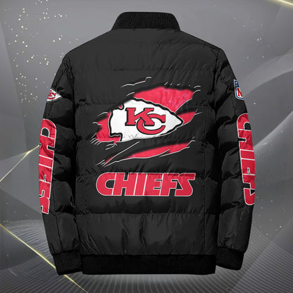 Kansas City Chiefs Puffer Jacket Custom Your Name, Sport Jacket, FootBall Fan Gifts EHIVM-62479