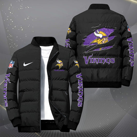 Minnesota Vikings Puffer Jacket Custom Your Name, Sport Jacket, FootBall Fan Gifts EHIVM-62479