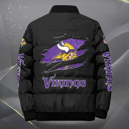 Minnesota Vikings Puffer Jacket Custom Your Name, Sport Jacket, FootBall Fan Gifts EHIVM-62479