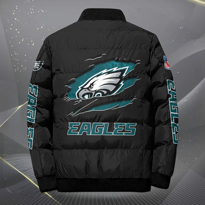 Philadelphia Eagles Puffer Jacket Custom Your Name, Sport Jacket, FootBall Fan Gifts EHIVM-62479