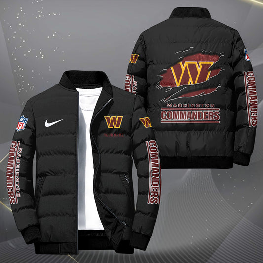 Washington Commanders Puffer Jacket Custom Your Name, Sport Jacket, FootBall Fan Gifts EHIVM-62479