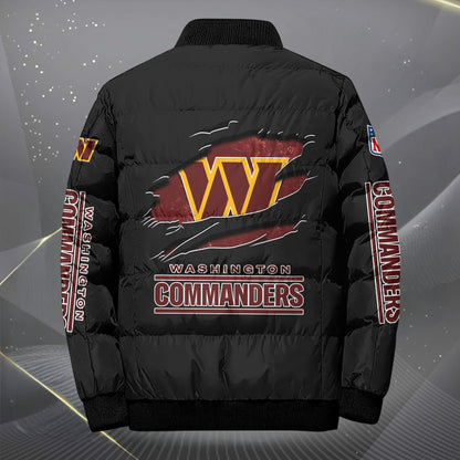 Washington Commanders Puffer Jacket Custom Your Name, Sport Jacket, FootBall Fan Gifts EHIVM-62479