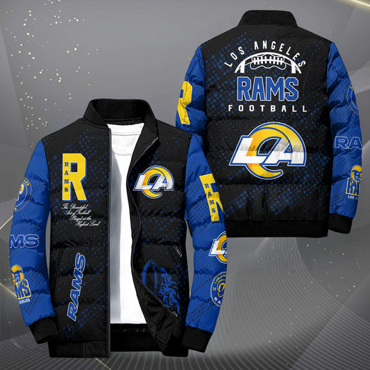 Los Angeles Rams Puffer Jacket Custom Your Name, Sport Jacket, FootBall Fan Gifts EHIVM-62495