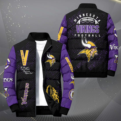 Minnesota Vikings Puffer Jacket Custom Your Name, Sport Jacket, FootBall Fan Gifts EHIVM-62495