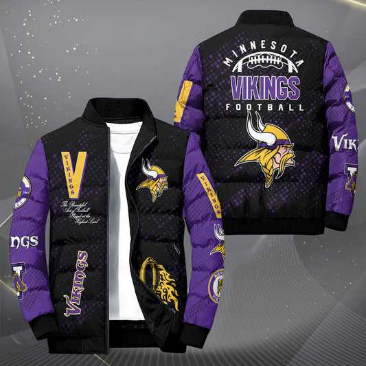 Minnesota Vikings Puffer Jacket Custom Your Name, Sport Jacket, FootBall Fan Gifts EHIVM-62495
