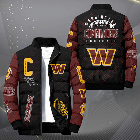 Washington Commanders Puffer Jacket Custom Your Name, Sport Jacket, FootBall Fan Gifts EHIVM-62495