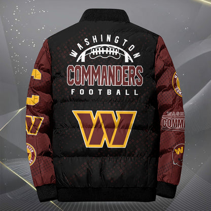 Washington Commanders Puffer Jacket Custom Your Name, Sport Jacket, FootBall Fan Gifts EHIVM-62495