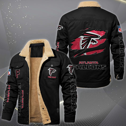 Atlanta Falcons Fleece Lined Cargo Jacket Custom Your Name 2026 Version, Sport Fleece Jacket EHIVM-62643