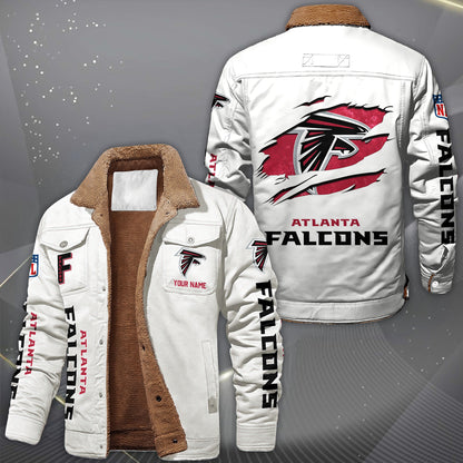 Atlanta Falcons Fleece Lined Cargo Jacket Custom Your Name 2026 Version, Sport Fleece Jacket EHIVM-62643
