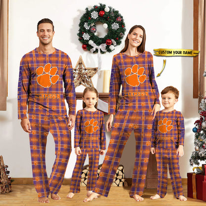 Clemson TigersPajamas Set Custom Your Name 2026 Versions, Christmas Gift EHIVM-62690