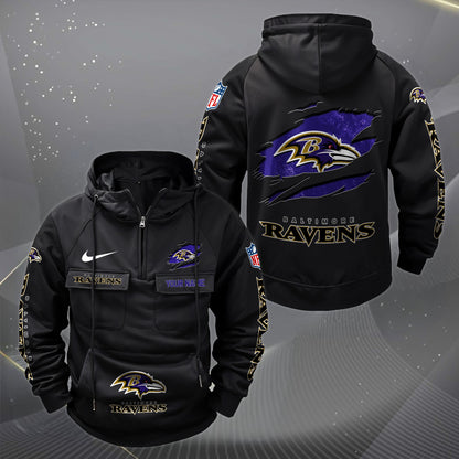 Baltimore Ravens Vintage Men Hoodie Custom Your Name,  Sport Hoodie EHIVM-62731