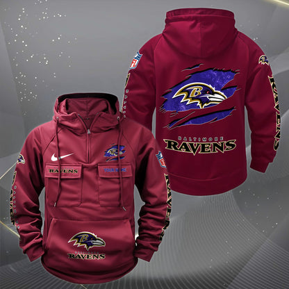 Baltimore Ravens Vintage Men Hoodie Custom Your Name,  Sport Hoodie EHIVM-62731