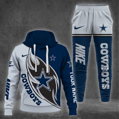 Dallas Cowboys Combo Hoodie And Sweatpants Custom Name, Gift For Sport EHIVM-62743