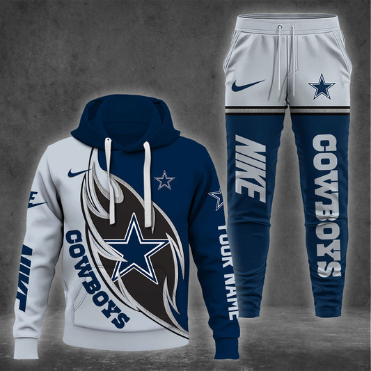 Dallas Cowboys Combo Hoodie And Sweatpants Custom Name, Gift For Sport EHIVM-62743