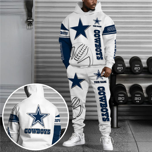 Dallas Cowboys Hoodie And Sweatpant Set Custom Your name EHIVM-62839