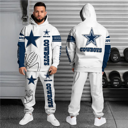Dallas Cowboys Hoodie And Sweatpant Set Custom Your name EHIVM-62839