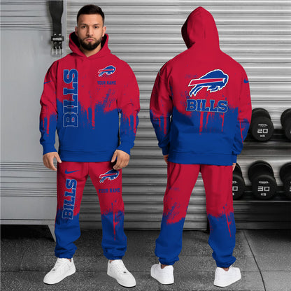 Buffalo Bills Combo Hoodie And Sweatpants Custom Name, Gift For Sport EHIVM-62881