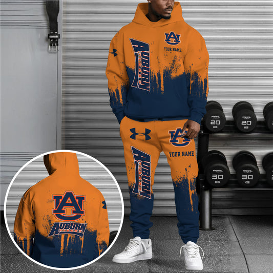 Auburn Tigers Combo Hoodie And Sweatpants Custom Name, Gift For Sport EHIVM-62882