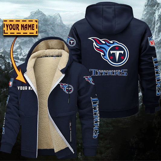 Tennessee Titans Hoodie Zip Velvet Coat Custom Your Name, Sport Jacket EHIVM-62884