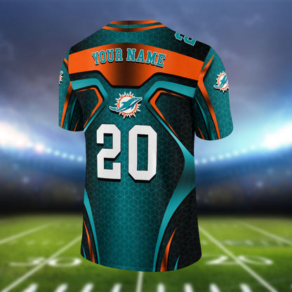 Miami Dolphins Vneck Football Jersey Personalized Your Name And Number, Football Jersey For Football Lovers ETHY-0102275