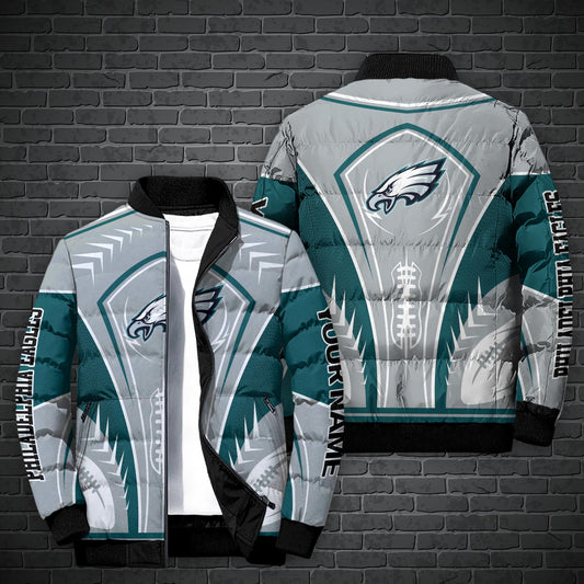 Philadelphia Eagles Puffer Jacket Personalized Your Name, Sport Gift For Fans ETHY-46571