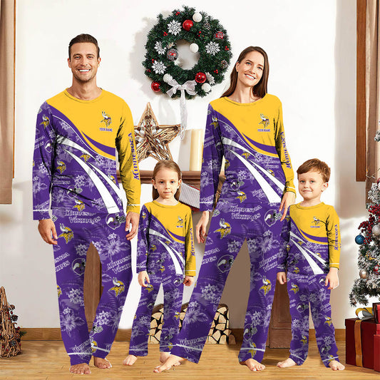Minnesota Vikings Pajamas Personalized Your Name, Sport Pajamas, Christmas Gifts For Sport Fan ETHY-053038