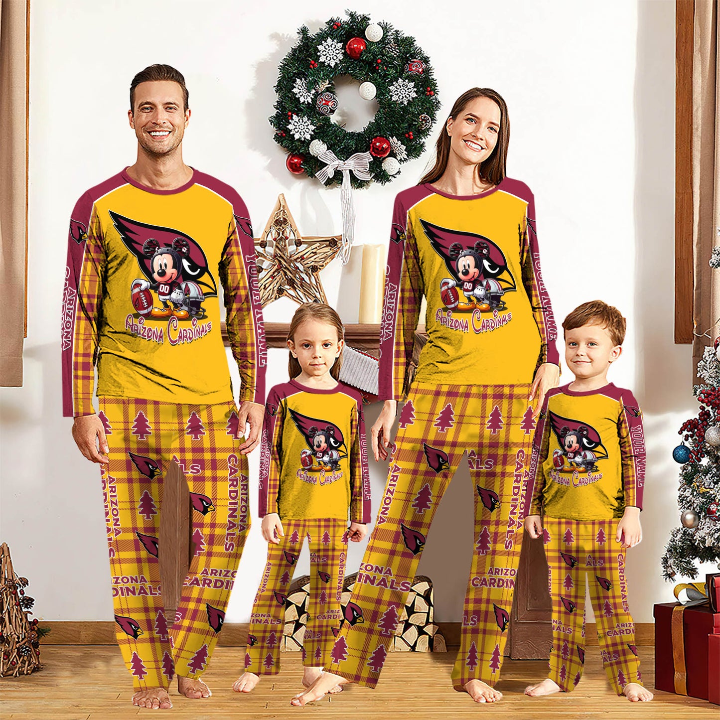 Arizona Cardinals Pajamas Personalized Your Name, Sport Pajamas For Fan, Sport Gifts ETHY-053257