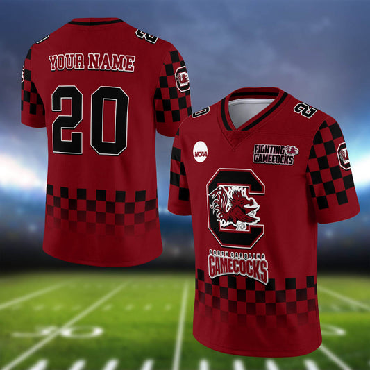 South Carolina Gamecocks Vneck Football Jersey Personalized Your Name And Number, Sport Gifts For Fan ETHY-54006