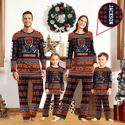 Chicago Bears Pajamas Personalized Your Name, Sport Pajamas For Fans ETHY-062697