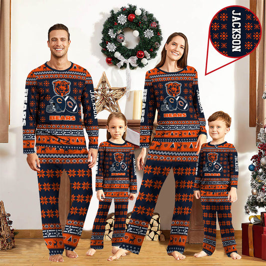 Chicago Bears Pajamas Personalized Your Name, Sport Pajamas For Fans ETHY-062697
