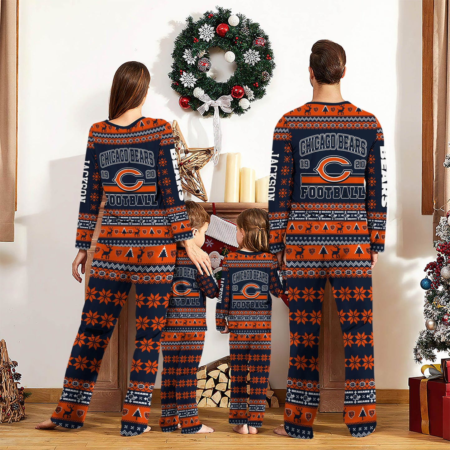 Chicago Bears Pajamas Personalized Your Name, Sport Pajamas For Fans ETHY-062697