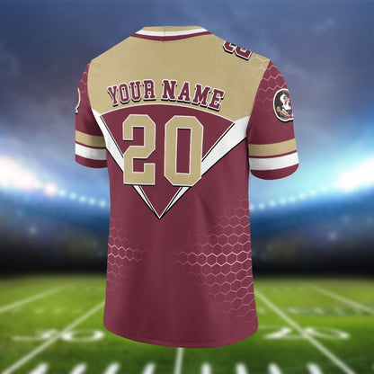 Florida State Seminoles Vneck Football Jersey Personalized Your Name And Number, Gift For Sport Lovers ETHY-62990