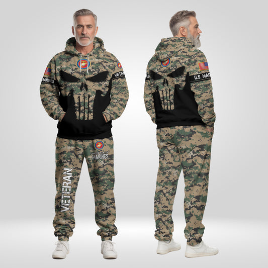 US Marine Corps Military US Military Veteran Camouflage Hoodie And Sweatpants, US Military Veteran Gifts, Gift For Veterans ETRG-07302965